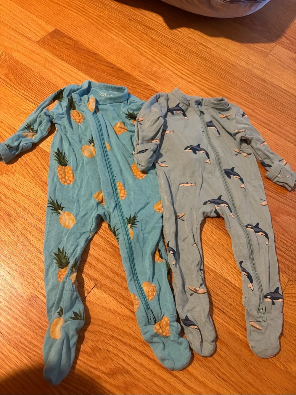 2 Kyte Newborn Zip One-Piece Footed Pajamas with Adorable Prints